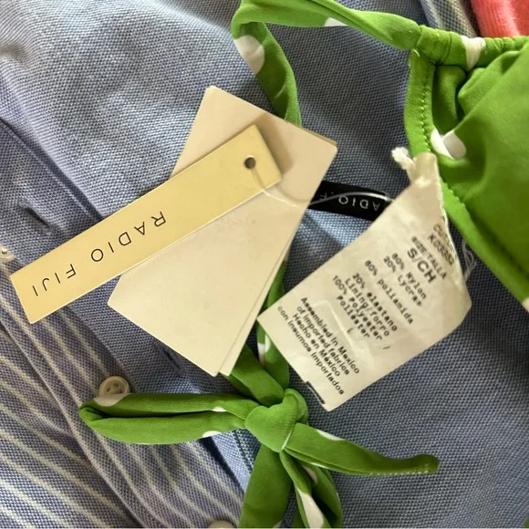 Radio Fiji Green Bikinj Top - Picture 4 of 4